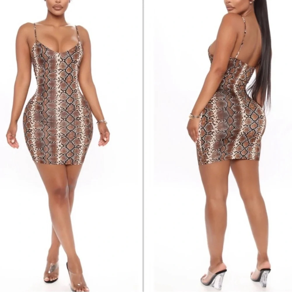 FashionNova‎ snake print mini dress